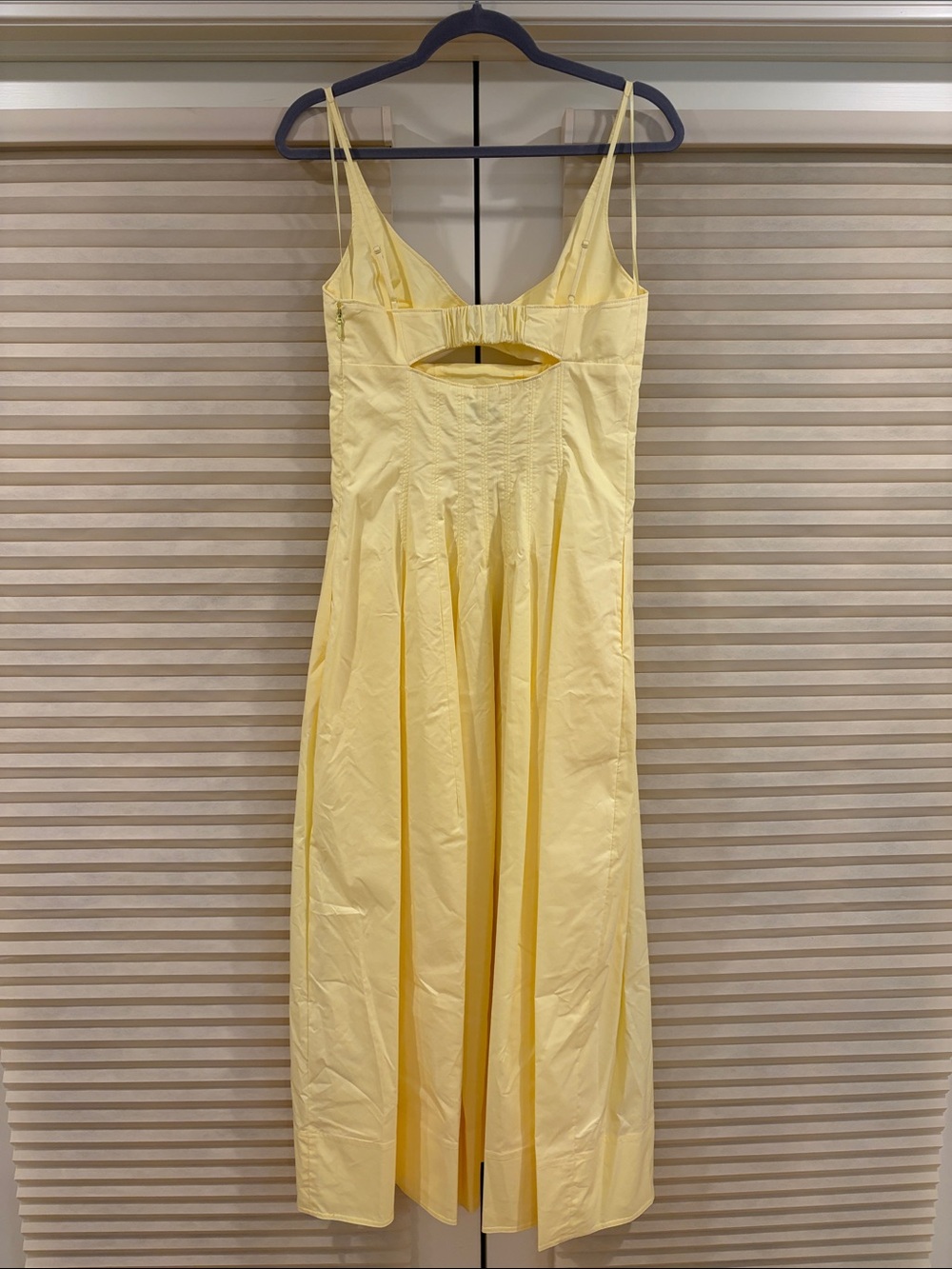 NWOT Simkhai Yellow Sleeveless Cotton Maxi Dress, Size US 6 - Picture 5 of 9